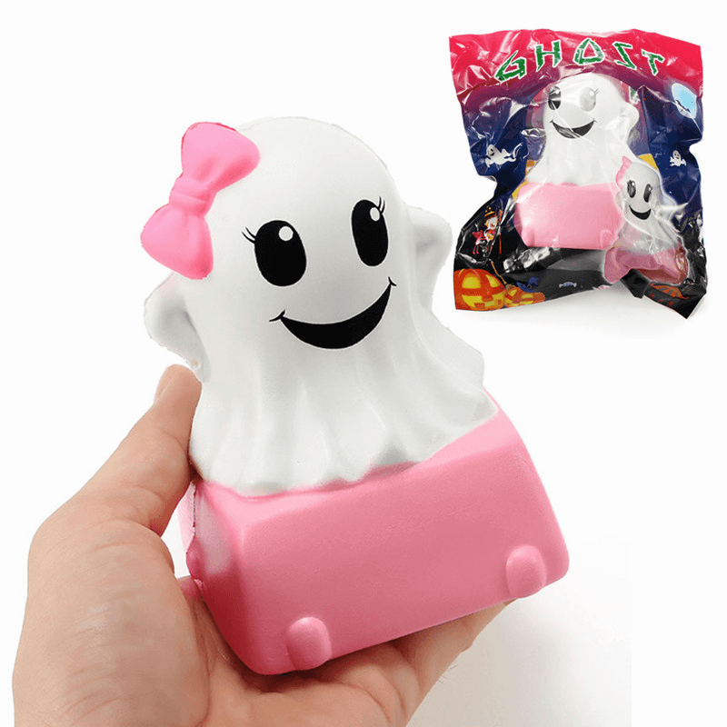 Connie Squishy Ghost Cake Humbo 12Cm Slow Rising with Packaging Halloween Decor Collection Gift Toy - MRSLM