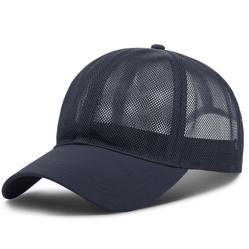 Breathable Mesh Men'S and Women'S Hats Outdoor Solid Color Light Board - MRSLM