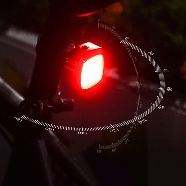 Smart Bike Taillight USB Rechargeable 5 Modes Adjustable Sensing Warning Lamp Waterproof Cycling - MRSLM