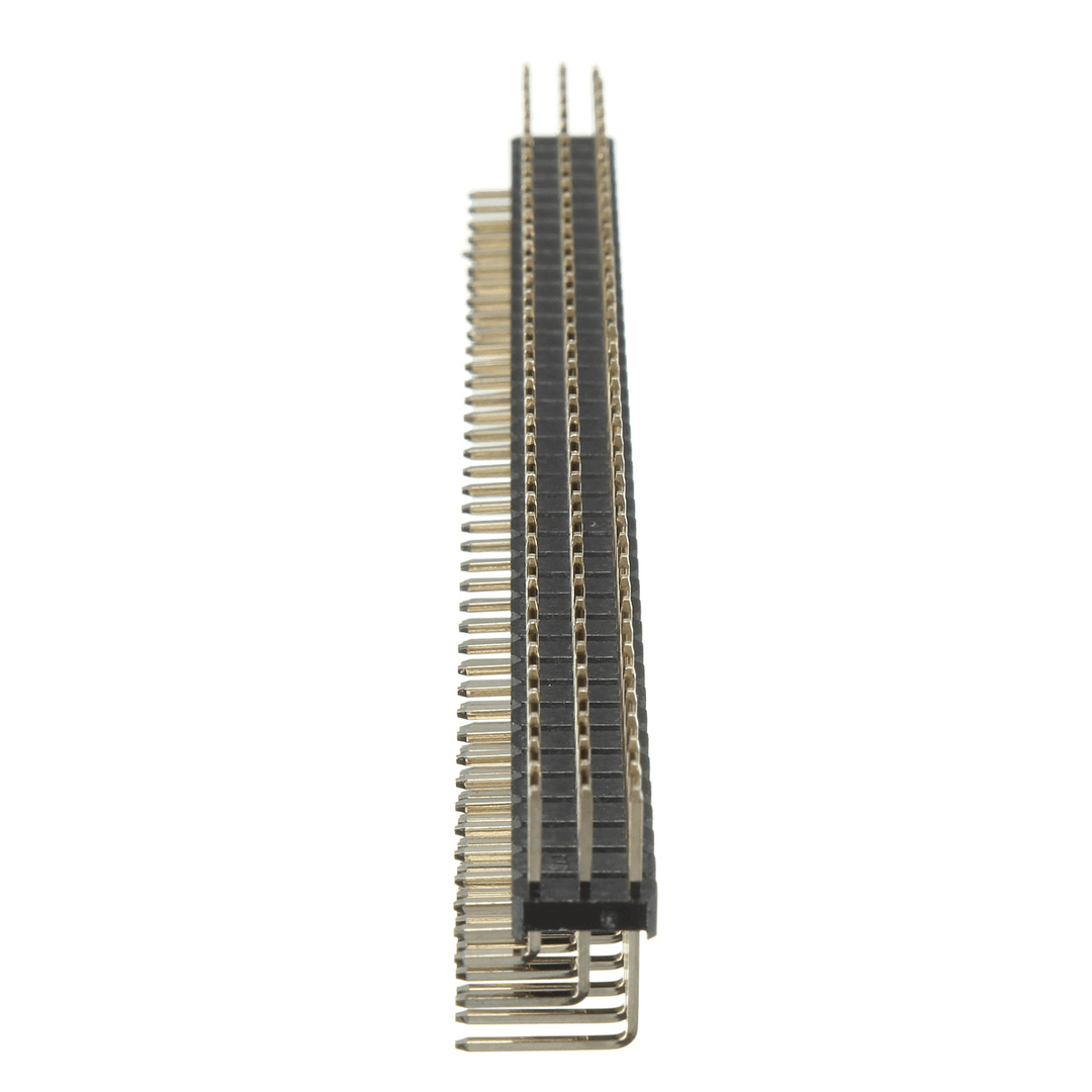 2Pcs 2.54Mm 3X40P Male Pins Three Row Right Angle Pin Header - MRSLM