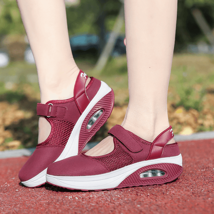 Women Splicing Lightweight Platform Casual Sneakers - MRSLM