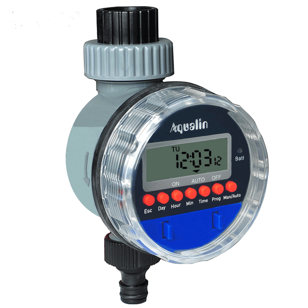 Aqualin Automatic Electronic Ball Valve Water Timer Home Garden Irrigation Controller LCD Display - MRSLM