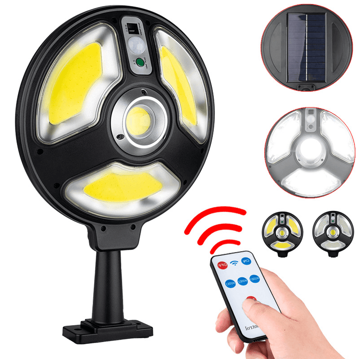 XANES® Solar Camping Light 3 Modes Sensor Garden Wall Light Outdoor COB LED Waterproof Smart Remote Control Lamp - MRSLM