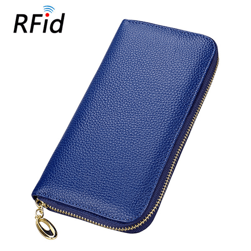 RFID Antimagnetic Genuine Leather Multi-Function Wallet - MRSLM