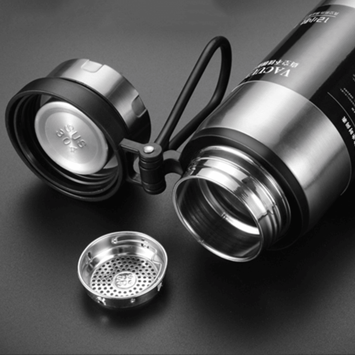 1L Stainless Steel Vacuum Cup Camping Travel Sport Thermos Cup Insulated Water Bottle - MRSLM