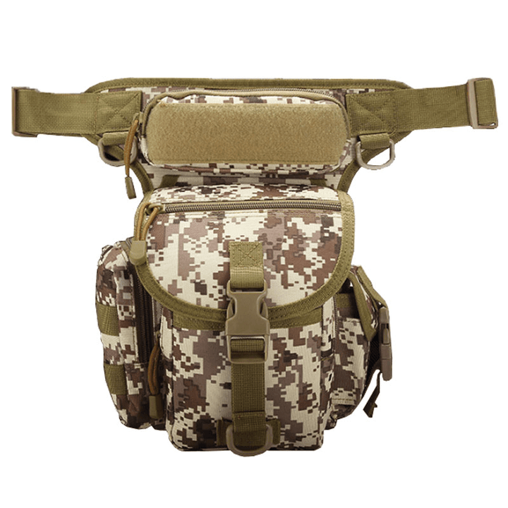 Canvas Waterproof Tactical Bag Waist Pack Leg Bag Camping Hiking Hunting Belt Bag - MRSLM