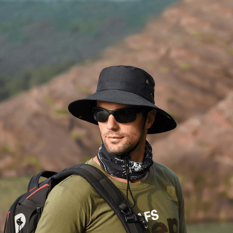 Tactical Cap Outdoor Fisherman Hat Folding Portable Bucket Hat Hiking Climbing Sun Protection Floppy Hat - MRSLM