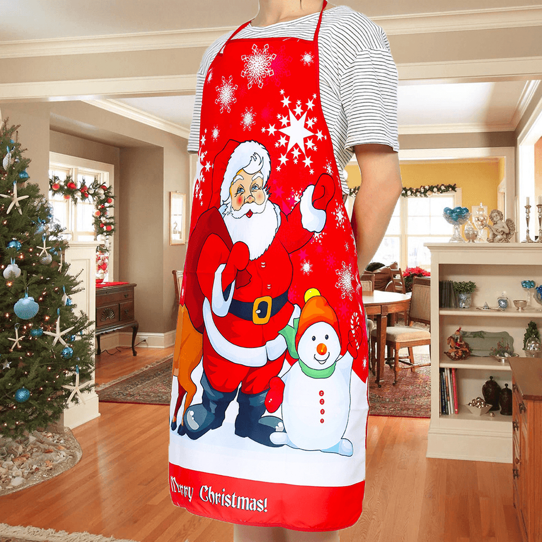 80 X 60Cm 2020 New Year Christmas Christmas Apron Christmas Decorations for Kitchen Santa Claus Xmas Decor - MRSLM