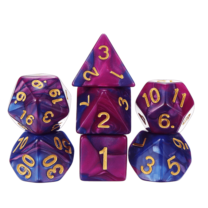 42PCS Metal Polyhedral Dices Set for Dungeons & Dragons Dice Desktop RPG Game - MRSLM