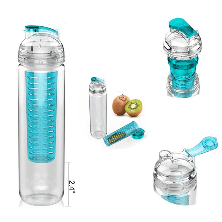 CAMTOA 800ML Plastic Water Cups Large Capacity Fruit Juice Cups Outdoor Portable Sport Cup - MRSLM