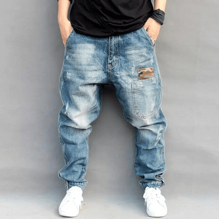 Street Style Denim Harem Pants - MRSLM