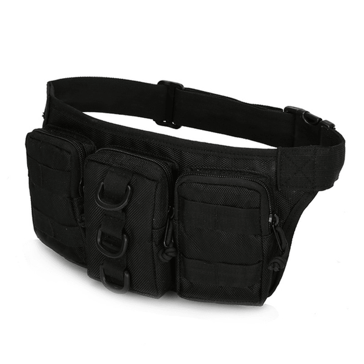 Men Nylon Outdooors Sportscamouflage Waist Bag Multifunctional Cycling Travling Waist Bag - MRSLM