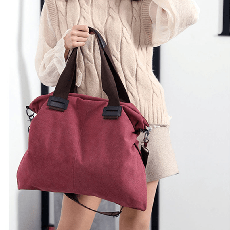 Women Vintage Large Capacity Handbag Shoulder Bag Crossbody Bag - MRSLM