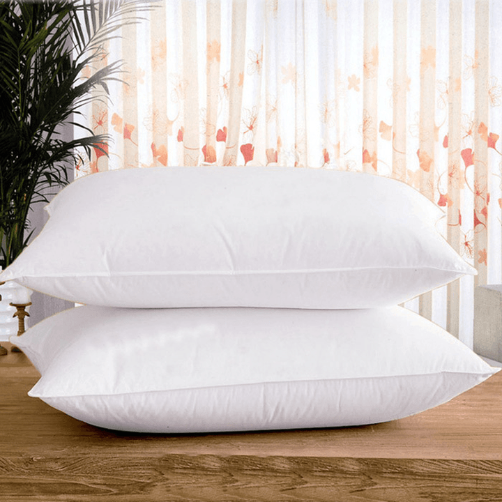 Honana WX-304 High Elastic Cotton Filled Bedding Soft Pillow Nursing Neck Hotel Home Pillow White Healthy - MRSLM