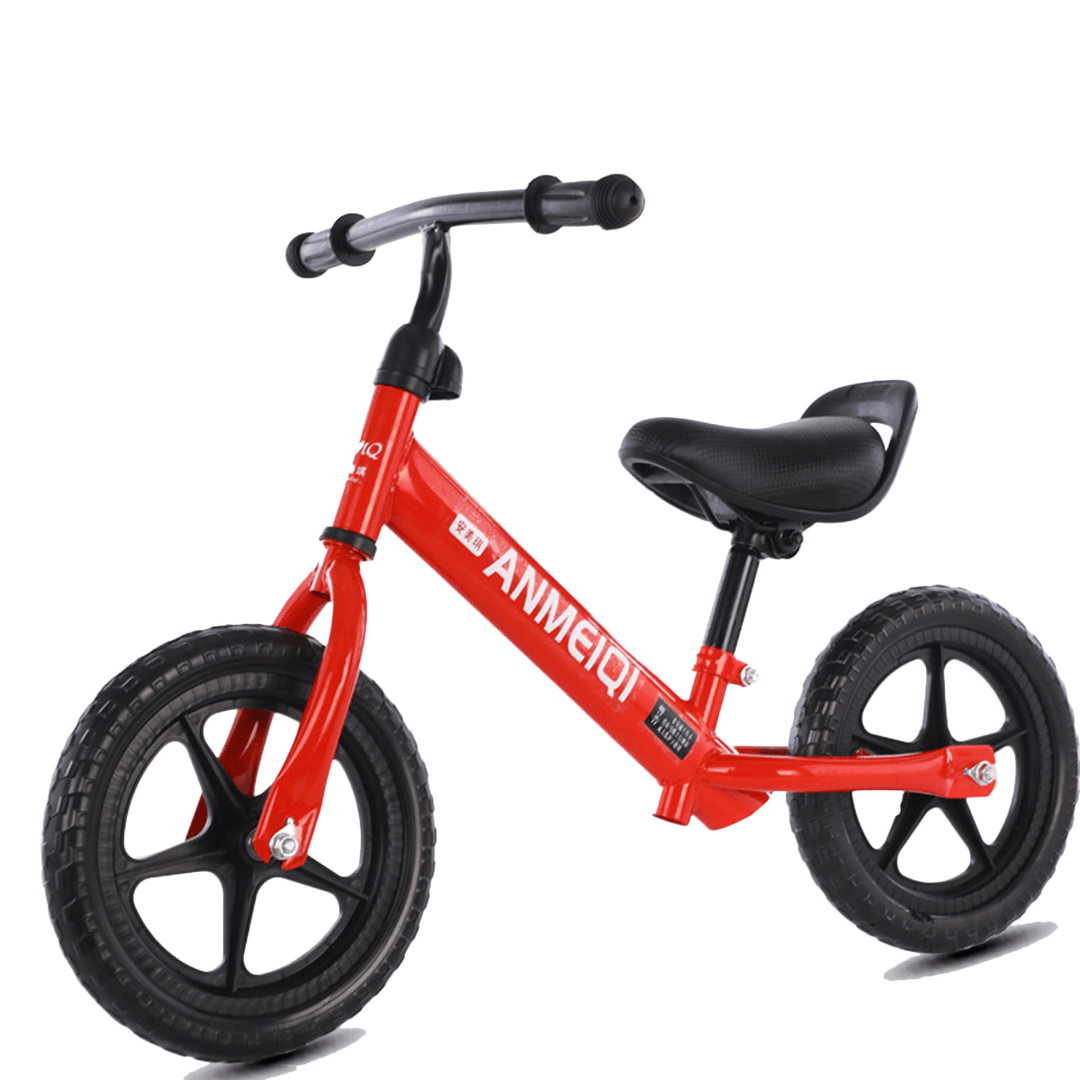 12 Inch 2 Wheel Kids No Pedal Balance Bike for Aged 1-6 Children Toddler Bicycle Balance Training Gifts Boys＆Girls - MRSLM