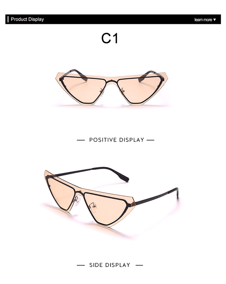 Fashion Rimless One-Piece Sunglasses Women - MRSLM