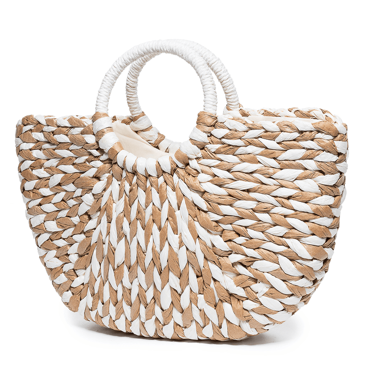 Women Summer Straw Bag Handbag Outdoor Casual Bag Handle Satchel - MRSLM