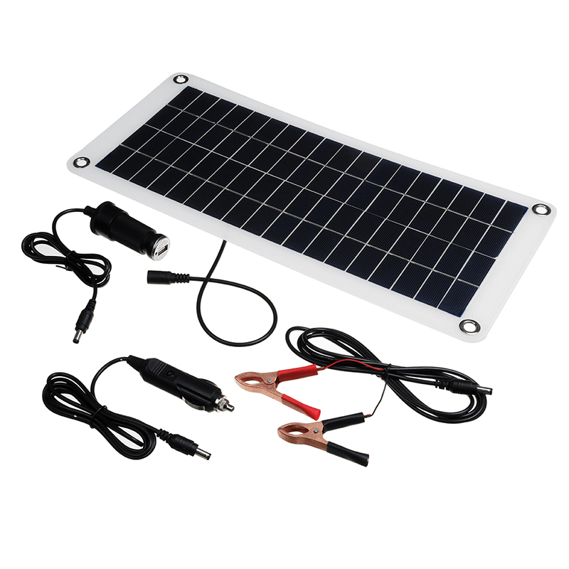 Mono Solar Panel Waterproof DC USB Monocrystaline Flexible Solar Charger Power Bank Outdoor Camping Hiking Battery Charger - MRSLM