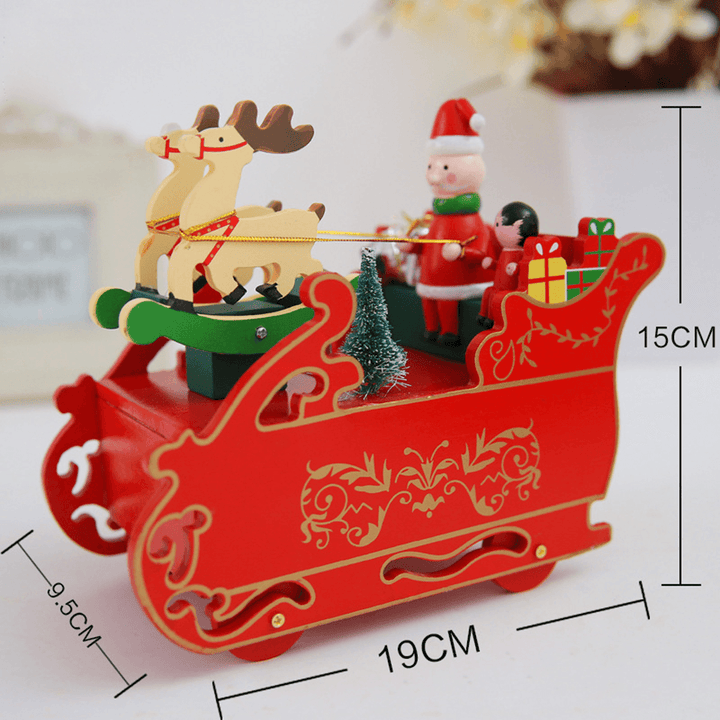 Christmas Music Box Birthday Gift Music Toy Reindeer Train Design - MRSLM