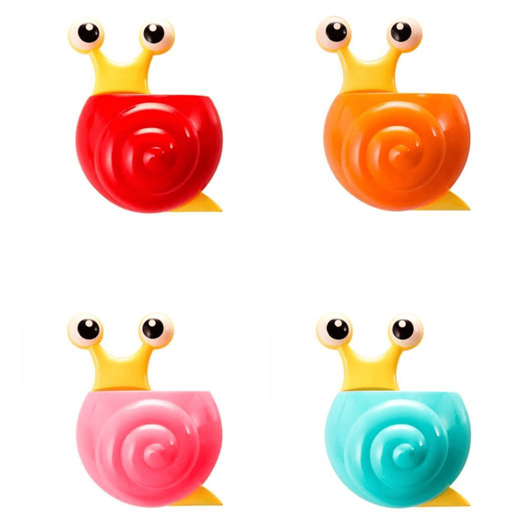 Honana Cartoon Animal Snail Bee Cute Toothbrush Holder Wall Suction Holder Bathroom Set - MRSLM