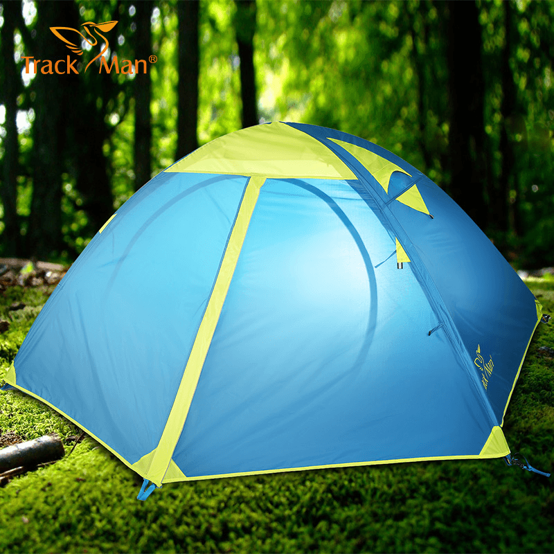 Trackman TM1218 Outdoor 2 Person Camping Tent Double Layers 82.6X55X43.3Inch 3 Season Hiking Tents - MRSLM