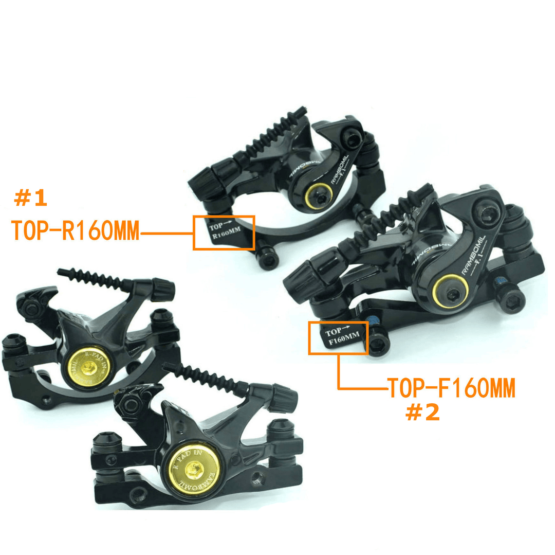 RAMBOMIL Road Mountain Bike Bicycle Cycling Brake Disc TOP-F160/R140 TOP-R160/F180 Brake Disc Kit - MRSLM