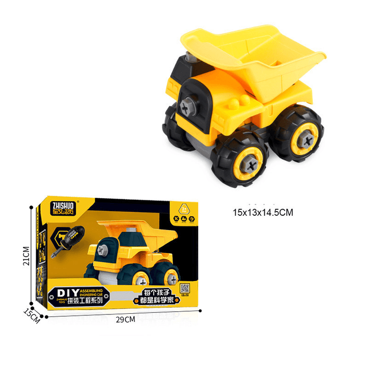 Screw and Assemble Block Engineering Truck Toy - MRSLM