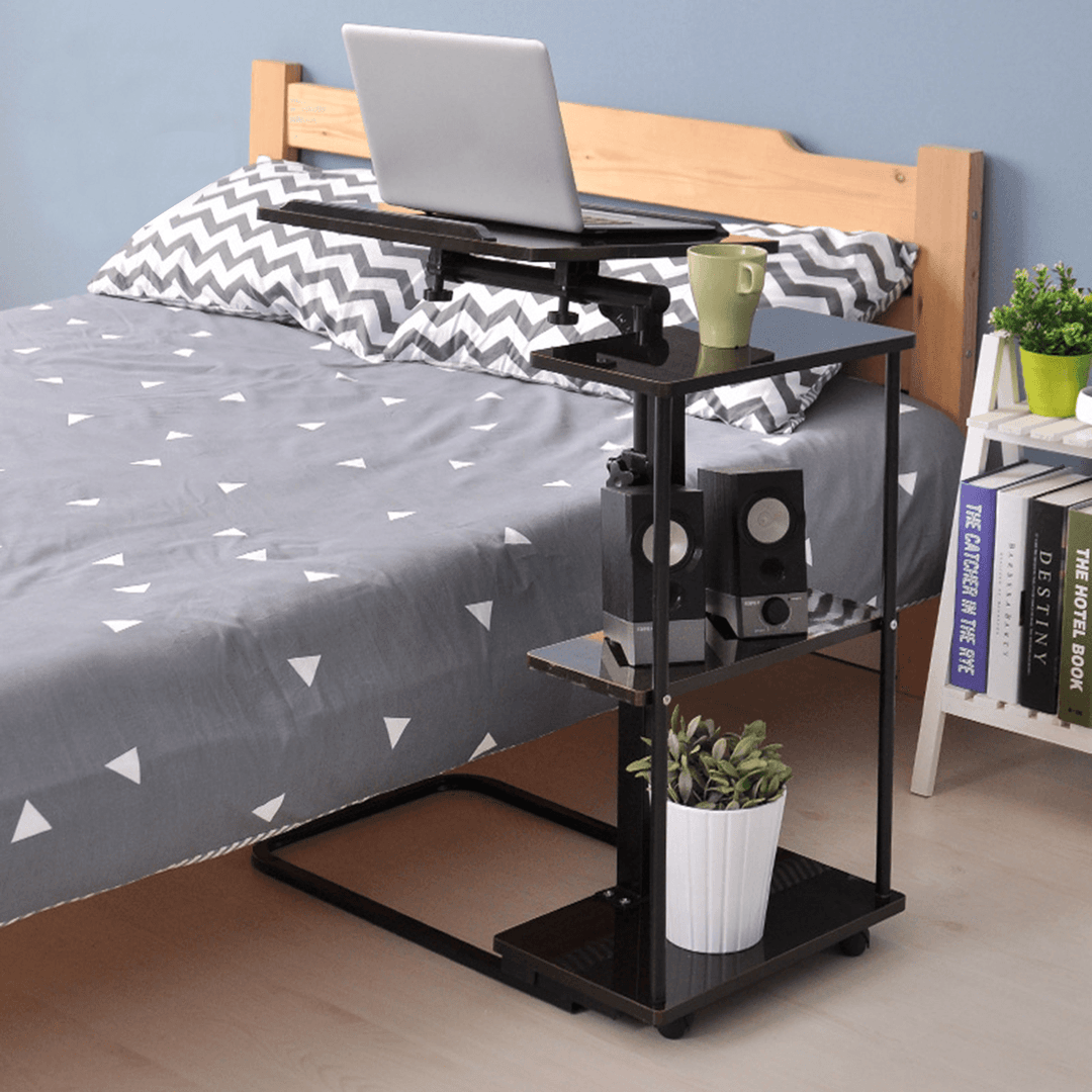 Laptop Desk Table Computer Tray Mobile Height Adjustable Home Bedside - MRSLM