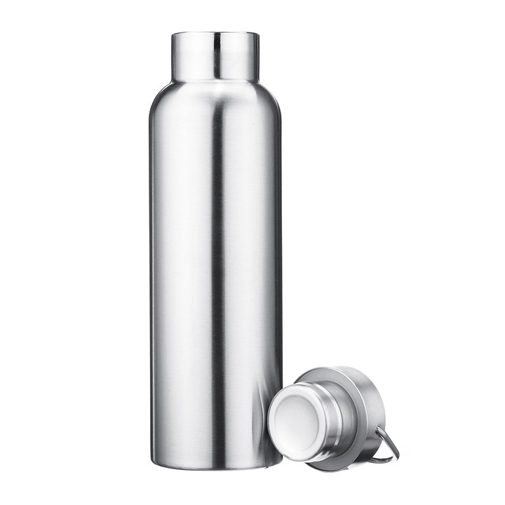 500Ml 600Ml 800Ml Water Bottle 304 Stainless Steel Wide Mouth Vacuum Cup with Outdoor Carabiner - MRSLM