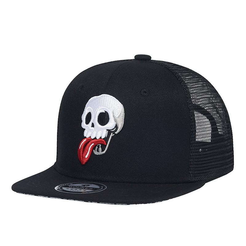 Embroidered Skull Hip Hop Polyester Hat - MRSLM