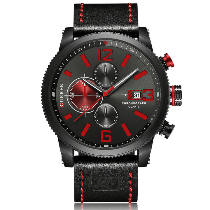 CURREN 8281 Working Little Dials Chronograph Quartz Watch Waterproof Sport Men Watch - MRSLM