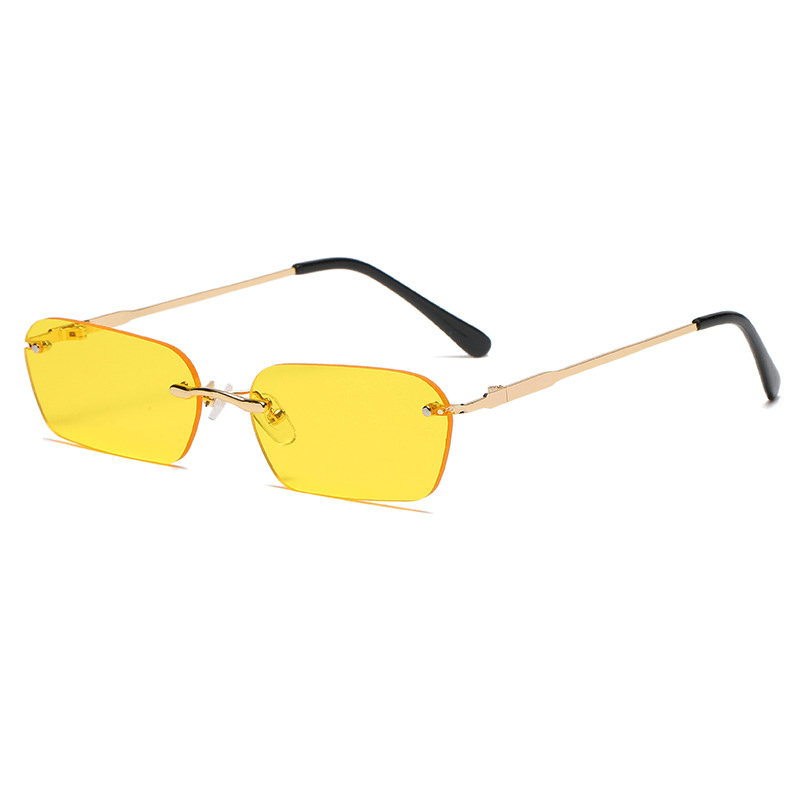 Personality Square Rimless Sunglasses Men'S and Women'S Tide Ocean Lens Glasses - MRSLM