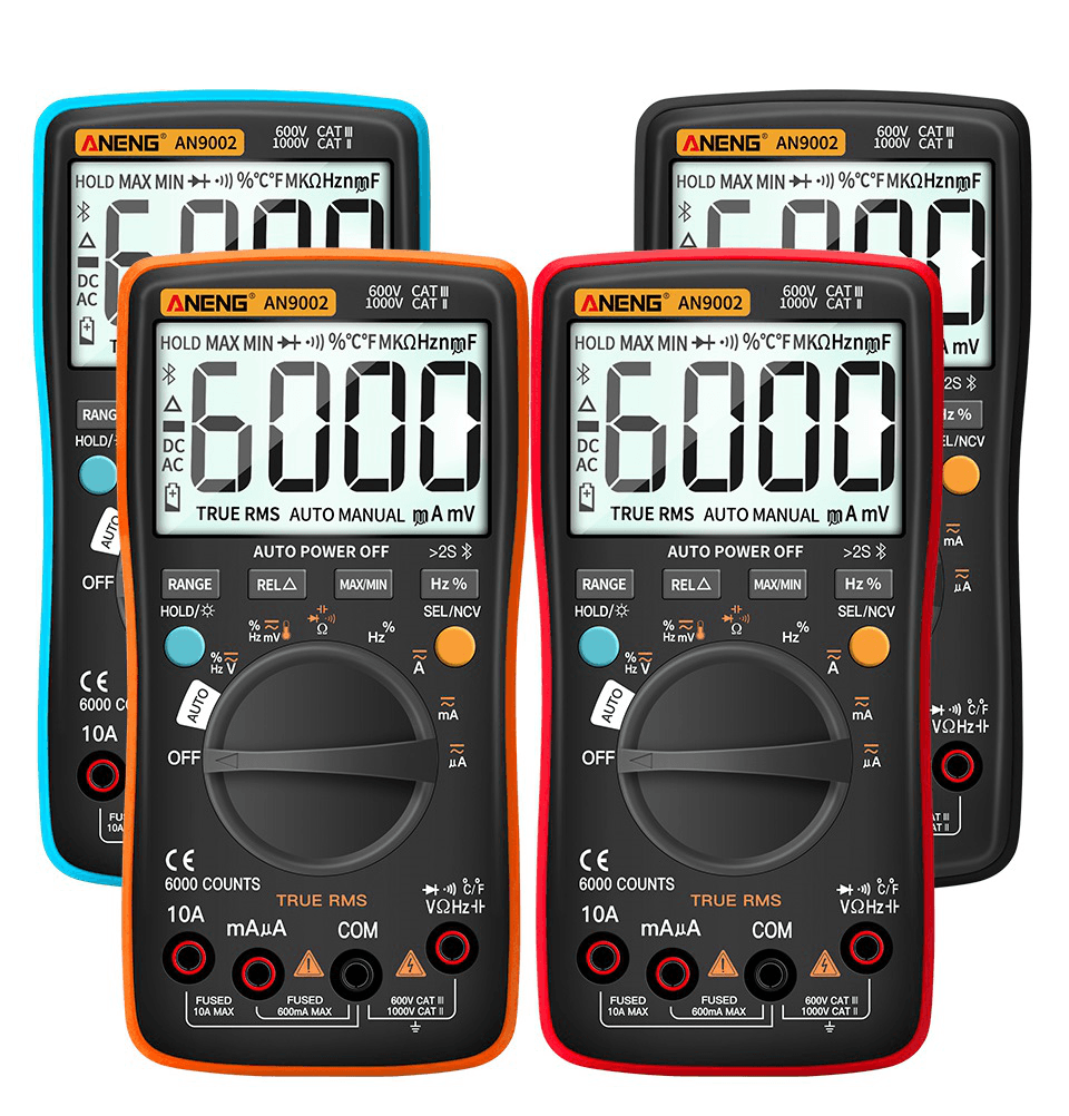 ANENG AN9002 Digital Bluetooth True RMS Multimeter 6000 Counts Professional Auto Multimetro AC/DC Current Voltage Tester - MRSLM