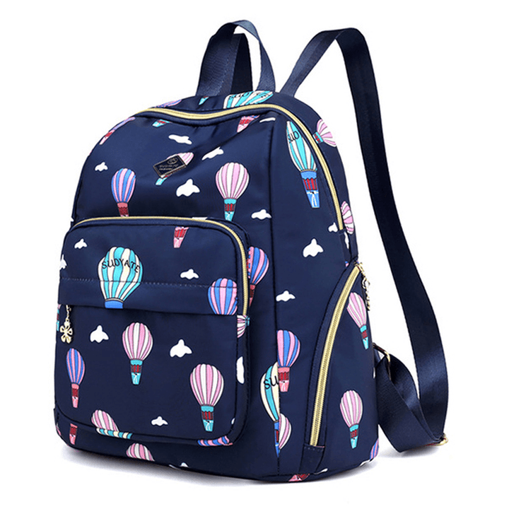 Women Nylon Starry Sky Pattern Backpack - MRSLM