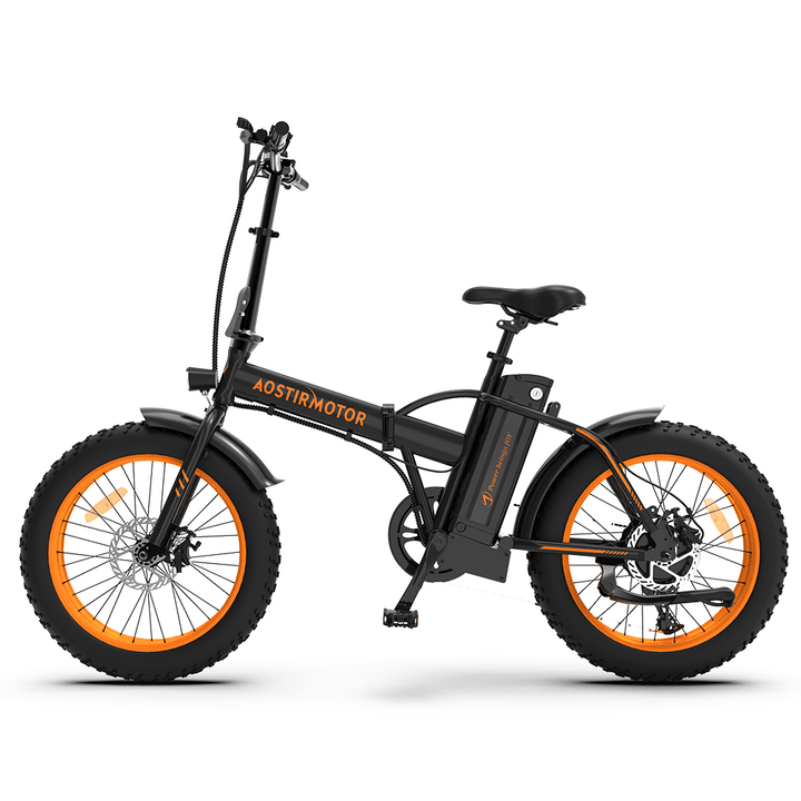 [US DIRECT] AOSTIRMOTOR A20 Electric Bike 20Inch 500W 36V 13Ah 40Km/H Max Speed 25-35Km Mileage 120Kg Max Load Mountain Fat Tire Electric Bicycle - MRSLM