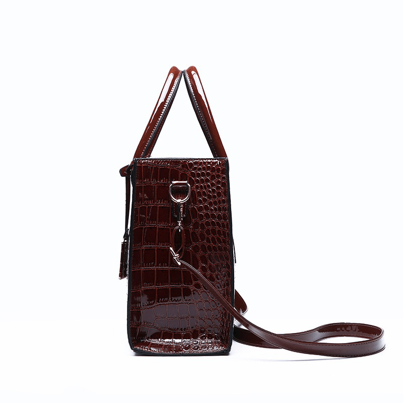 Women Fashion Crocodile Pattern Tote Bag - MRSLM