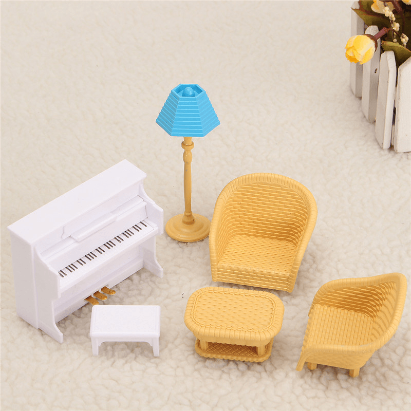 1:12 Simulation Sofa Piano Set Play House Props Dollhouse Creative DIY Material - MRSLM