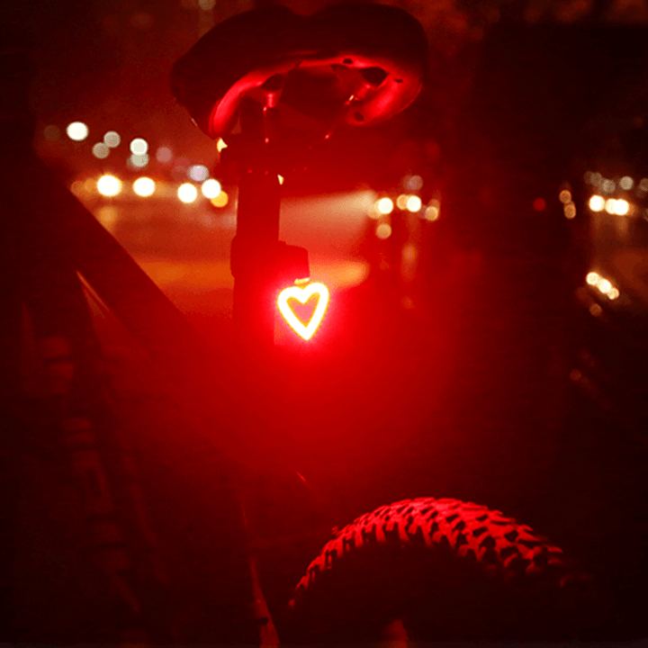 Creative High Brightness LED Safety Warning Bike Taillight IPX6 Waterproof 5 Modes Cycling - MRSLM