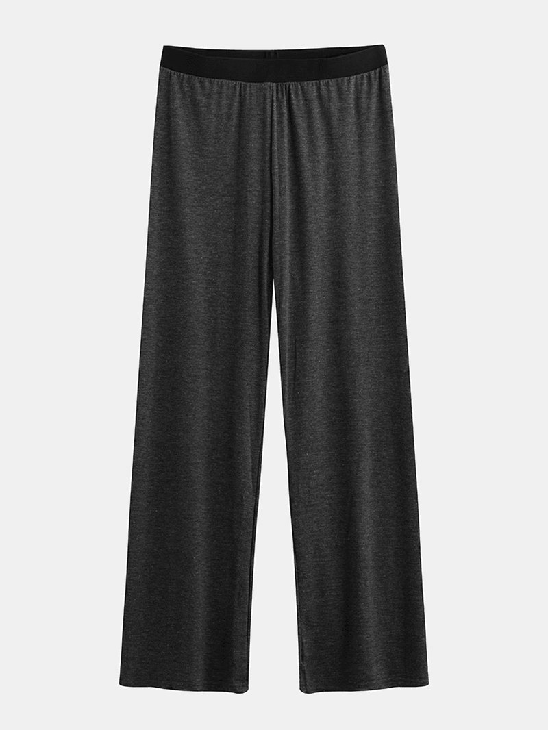 Men Soft Thin Casual Stretch Cotton Pajama Pants Simple Lounge Pants - MRSLM