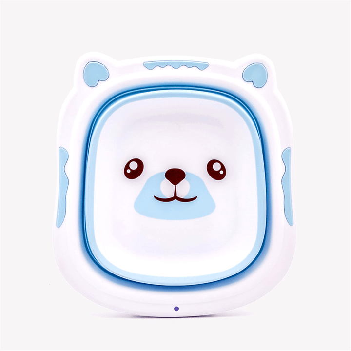 Baby Portable Folding Basin Washbasin for Kids Cute Cartoon Foldable Bath Tub - MRSLM