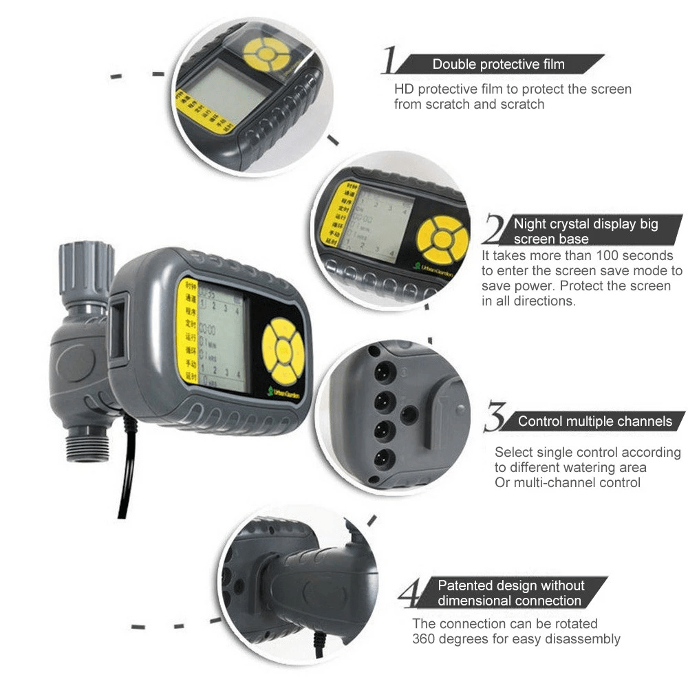 Bakeey Automatic Watering Device Solar Charging Timing Watering Controller Tool Garden Intelligent Watering Sprinkler System - MRSLM