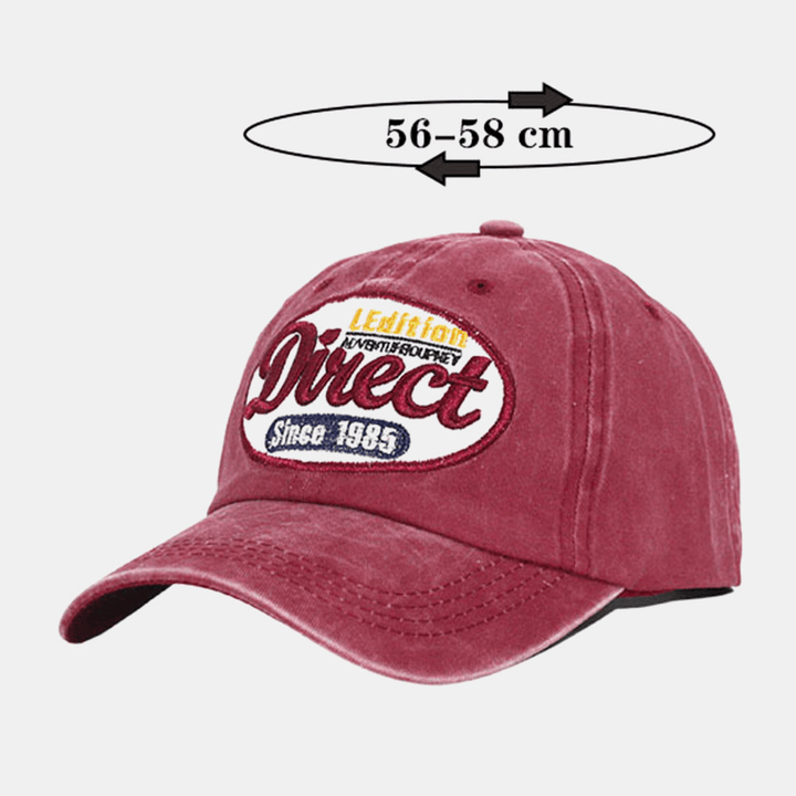 Unisex Three-Dimensional Letter Embroidery Patch Twill Cap Retro Casual Wild Adustable Suncreen Baseball Cap - MRSLM