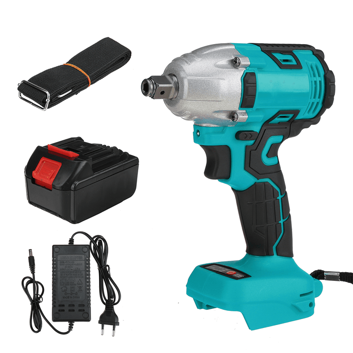 330N.M Cordless Electric Wrench Brushless Impact Wrench W/ 1/2Pcs Battery & 5 Sockets - MRSLM