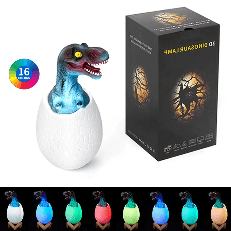 Dinosaur Lamp 3D Printing Night Light Rechargeable 3 Color/16 Color Induction Table Lamps Decoration Child Gift Remote LED Light - MRSLM