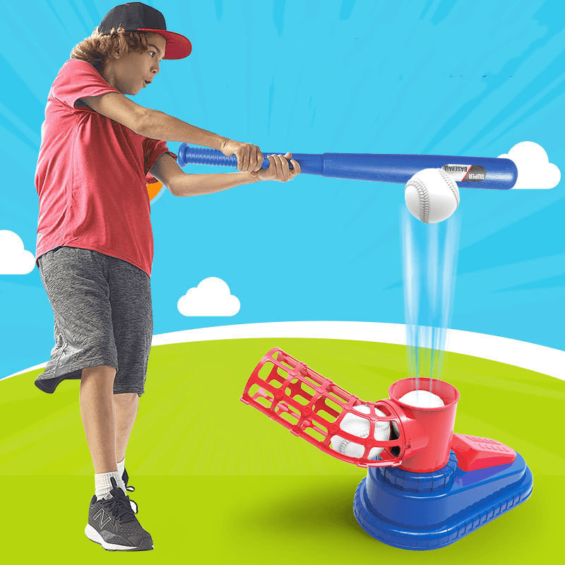 Children'S Baseball Serving Trainer Toys Outdoor Sports Fitness Sports Baseball Launcher Toys - MRSLM