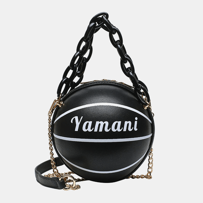 Women Basketball Football Chains Handbag Crossbody Bag Shoulder Bag - MRSLM