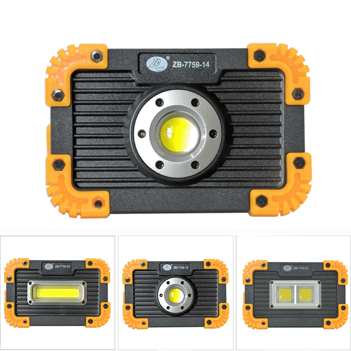 XANES® 3-Modes 350LM Waterproof COB LED Floodlight USB Charging Outdoor Spot Work Lamp Camping Portable Searchlight - MRSLM