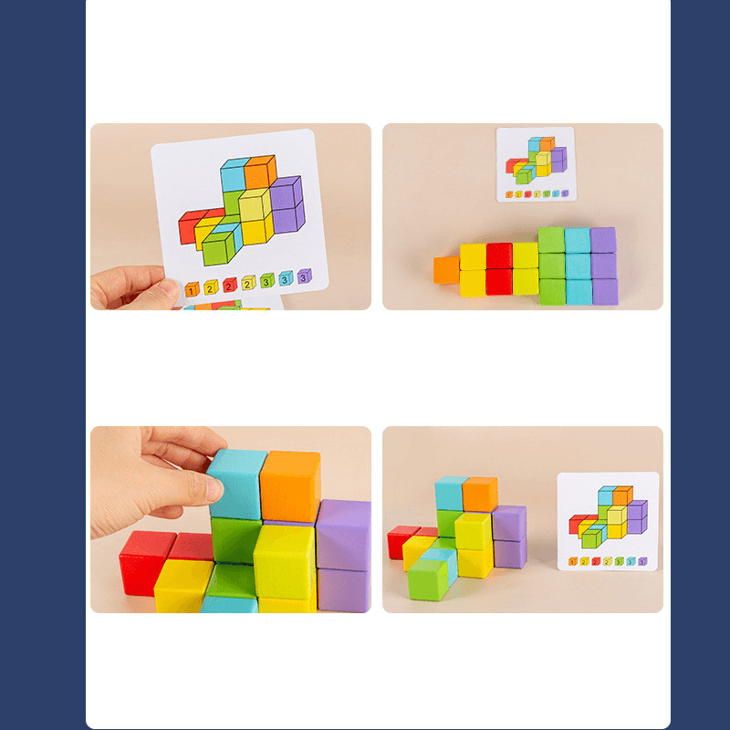 Three-Dimensional Space Thinking Toy Cube Building Block - MRSLM