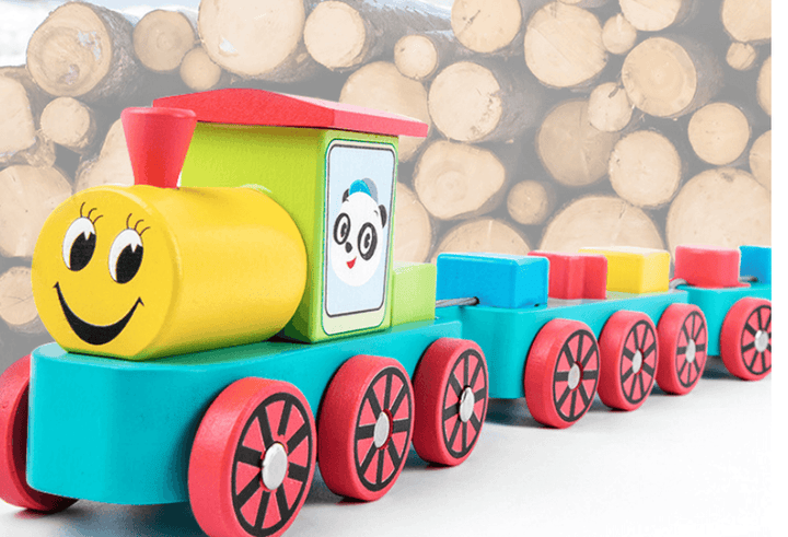 Children'S Educational Train Blocks Classic Wood Train-Wooden Toys Shape Sorters and Stackable Wooden Blocks - MRSLM