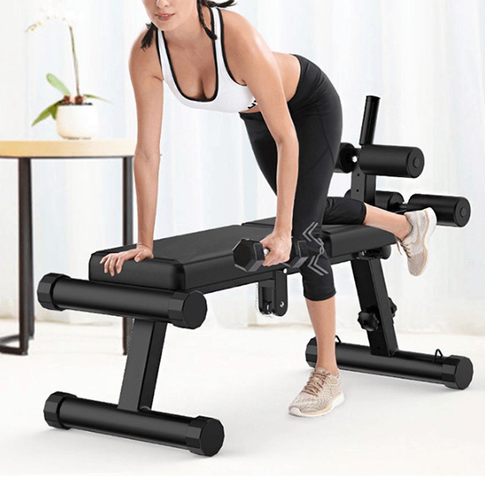 Miking Folding Sit up Bench Abdominal Muscle Board Multifunctional Dumbbell Bench 5 Height Adjustable Fitness Gym Home Exercise - MRSLM